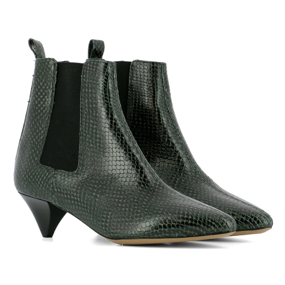 LAST CALL 🏷️: Isabel marant preloved green snake print booties, size 37